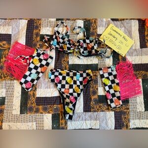 Colorful Checkered Bikini Set